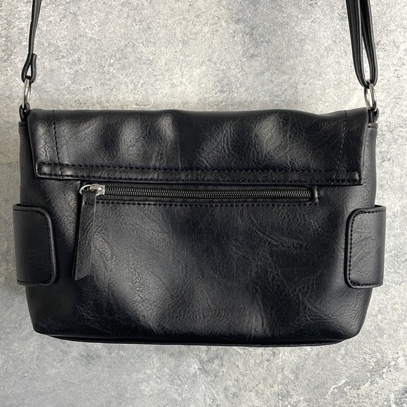 Nicole Miller New York Black Leather Designer Bag - Picture 11 of 14